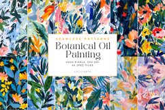 44 Botanical Oil Painting Seamless Patterns Product Image 4