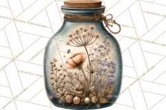 Botanical Cottage Pantry Clipart with Rustic Kitchen Herbs Product Image 4