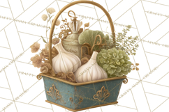 Botanical Cottage Pantry Clipart with Rustic Kitchen Herbs Product Image 4