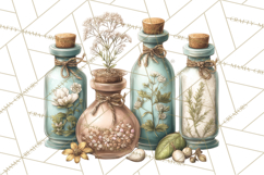 Botanical Cottage Pantry Clipart with Rustic Kitchen Herbs Product Image 5