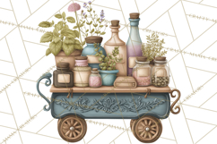 Botanical Cottage Pantry Clipart with Rustic Kitchen Herbs Product Image 2