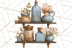 Botanical Cottage Pantry Clipart with Rustic Kitchen Herbs Product Image 2