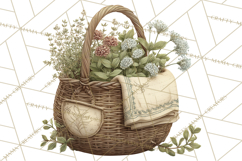 Botanical Cottage Pantry Clipart with Rustic Kitchen Herbs Product Image 4