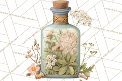 Botanical Cottage Pantry Clipart with Rustic Kitchen Herbs Product Image 4