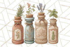 Botanical Cottage Pantry Clipart with Rustic Kitchen Herbs Product Image 5