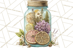 Botanical Cottage Pantry Clipart with Rustic Kitchen Herbs Product Image 4