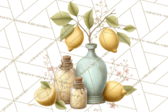 Botanical Cottage Pantry Clipart with Rustic Kitchen Herbs Product Image 3