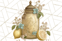 Botanical Cottage Pantry Clipart with Rustic Kitchen Herbs Product Image 5