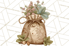 Botanical Cottage Pantry Clipart with Rustic Kitchen Herbs Product Image 5