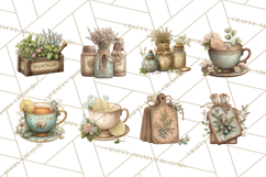 Botanical Cottage Pantry Clipart with Rustic Kitchen Herbs Product Image 8