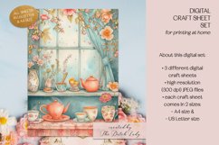 Botanical Tea Craft Sheets - 3 Printable JPEG Files Product Image 4