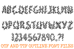 Botanical Vine Doodle Font Typography Lettering ABC OTF Product Image 2