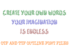 Botanical Vine Doodle Font Typography Lettering ABC OTF Product Image 3