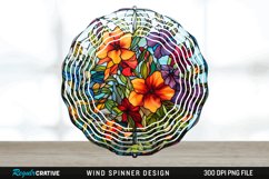 Botanical Wind Spinner Sublimation PNG Design Product Image 1