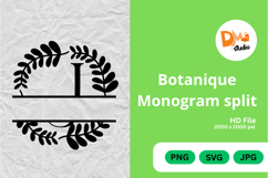 Botanique Monogram Split - Elegant Floral Letter Frames Product Image 1