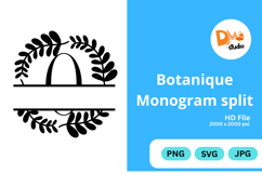 Botanique Monogram Split - Elegant Floral Letter Frames Product Image 1