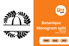 Botanique Monogram Split - Elegant Floral Letter Frames Product Image 1