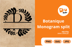Botanique Monogram Split - Elegant Floral Letter Frames Product Image 1