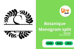 Botanique Monogram Split - Elegant Floral Letter Frames Product Image 1