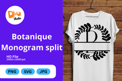 Botanique Monogram Split - Elegant Floral Letter Frames Product Image 1