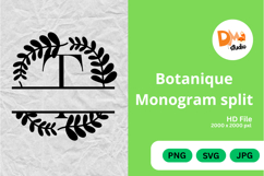Botanique Monogram Split - Elegant Floral Letter Frames Product Image 1
