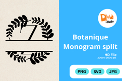 Botanique Monogram Split - Elegant Floral Letter Frames Product Image 1