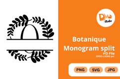 Botanique Monogram Split - Elegant Floral Letter Frames Product Image 1