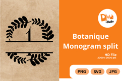 Botanique Monogram Split - Elegant Floral Letter Frames Product Image 1