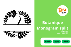 Botanique Monogram Split - Elegant Floral Letter Frames Product Image 1