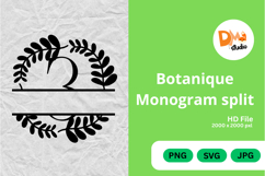 Botanique Monogram Split - Elegant Floral Letter Frames Product Image 1