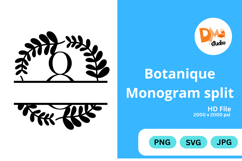 Botanique Monogram Split - Elegant Floral Letter Frames Product Image 1