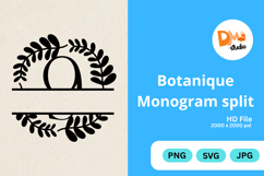 Botanique Monogram Split - Elegant Floral Letter Frames Product Image 1