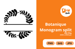 Botanique Monogram Split - Elegant Floral Letter Frames Product Image 1