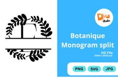 Botanique Monogram Split - Elegant Floral Letter Frames Product Image 1