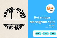 Botanique Monogram Split - Elegant Floral Letter Frames Product Image 1