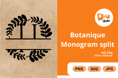 Botanique Monogram Split - Elegant Floral Letter Frames Product Image 1