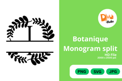 Botanique Monogram Split - Elegant Floral Letter Frames Product Image 1