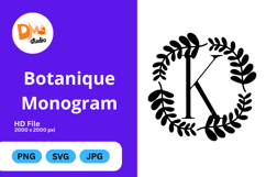 Botanique Monogram - Elegant Floral Letter Frames Product Image 1
