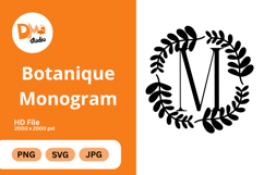 Botanique Monogram - Elegant Floral Letter Frames Product Image 1
