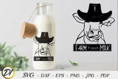Farm Fresh Milk. Farm Svg Cut File. Farm Animals SVG. Product Image 1