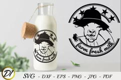 Farm fresh milk. Animals Farmhouse. Farm Animals SVG. Product Image 1