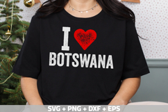 Botswana PNG, I love Botswana PNG for print-on-demand Product Image 1