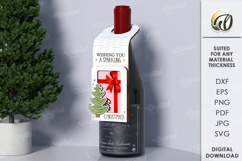 Bottle neck pendant with gift card holder. Gift idea SVG Product Image 1