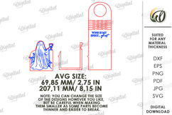 Bottle neck pendant with gift card holder. Gift idea SVG Product Image 2