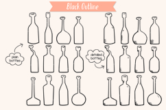 Bottles Black &amp; White | Hand Drawn Potion vials, Wine Product Image 2