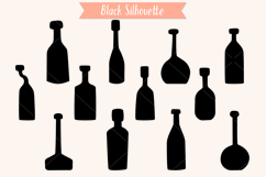 Bottles Black &amp; White | Hand Drawn Potion vials, Wine Product Image 3