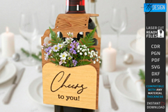 Wine Bottle Tag Laser Cut | Wine Accessory | Drinkware Décor Product Image 1