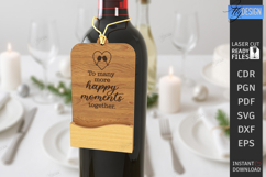 Wine Bottle Tag Laser Cut | Wine Accessory | Drinkware Décor Product Image 1
