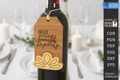 Wine Bottle Tag Laser Cut | Wine Accessory | Drinkware Décor Product Image 1