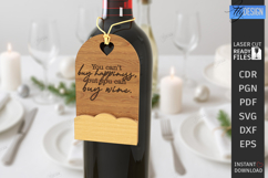 Wine Bottle Tag Laser Cut | Wine Accessory | Drinkware Décor Product Image 1